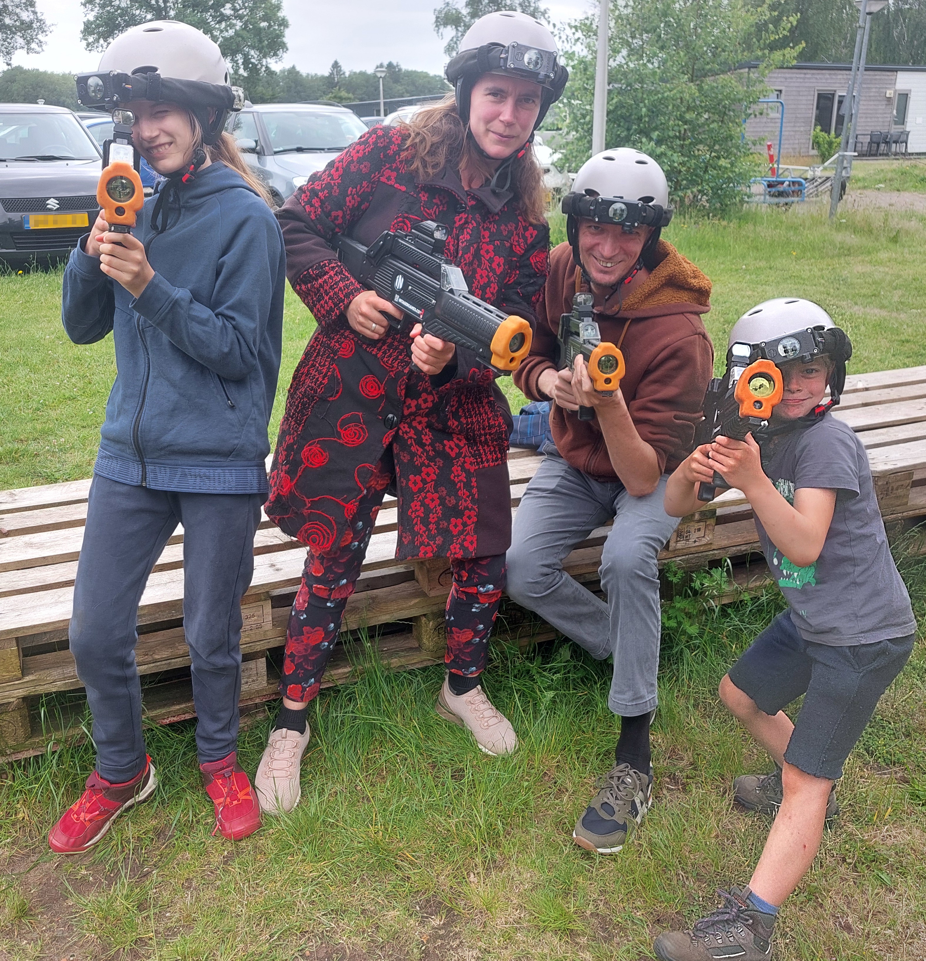 Als team lasergamen tijdens een minivakantie