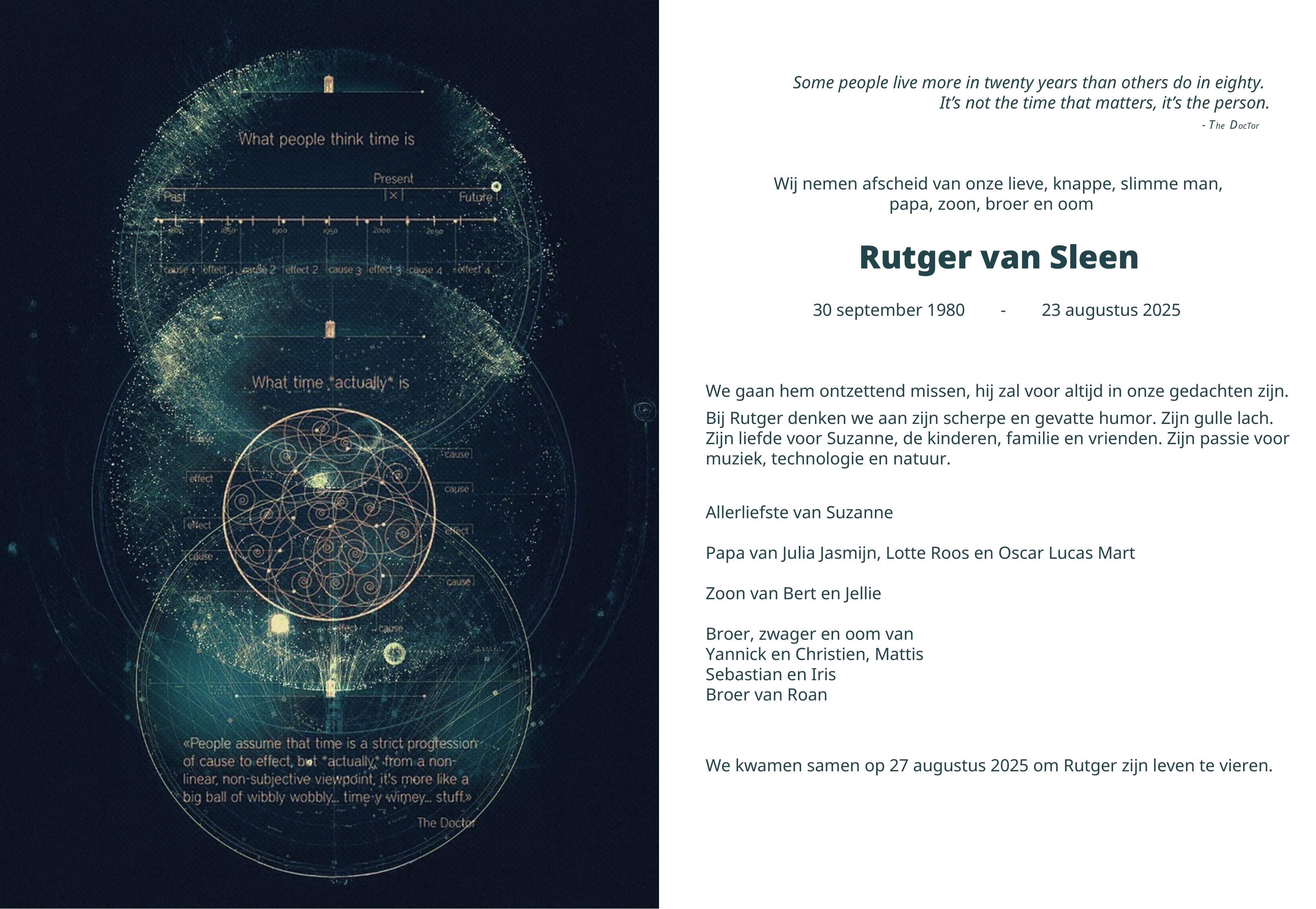 Rouwkaart Rutger, pagina 2