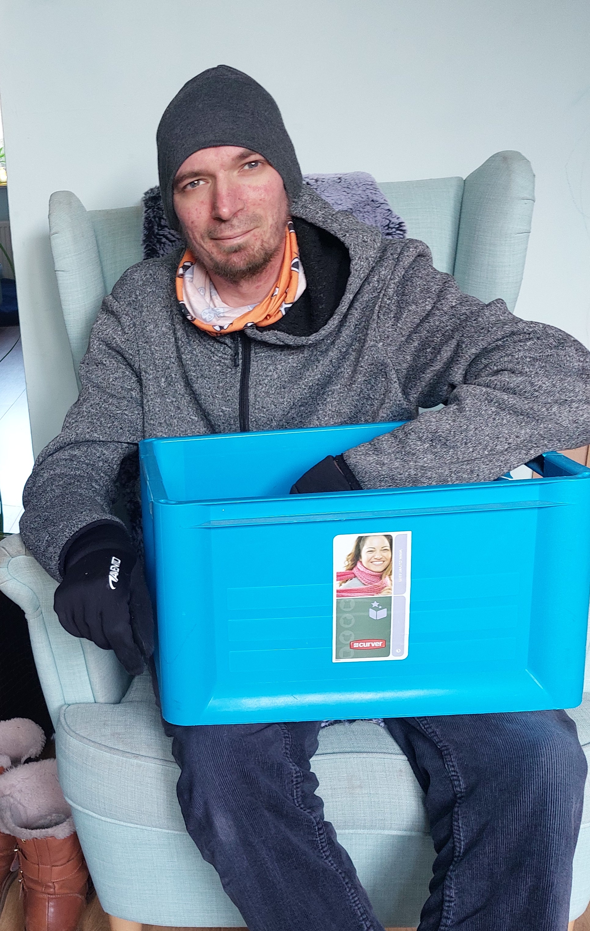 Zelfs binnen ben ik geregeld winters gekleed